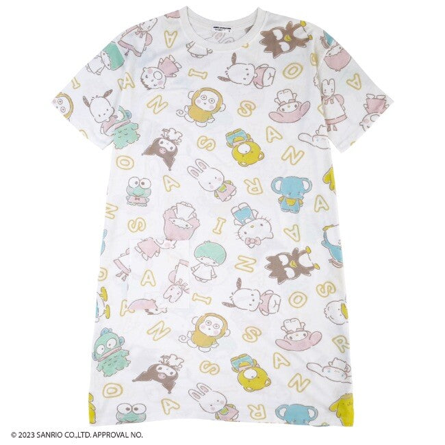 Sanrio Characters Print Big T-Shirt Dress