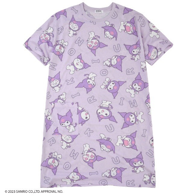 Kuromi Print Big T-Shirt Dress