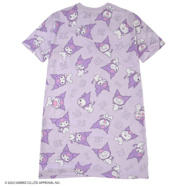 Kuromi Print Big T-Shirt Dress