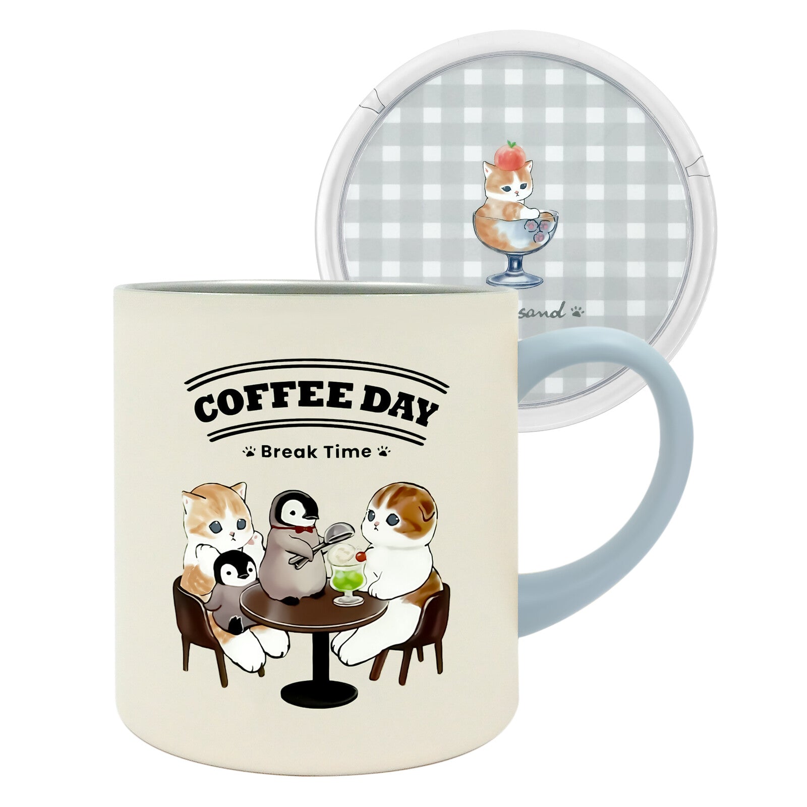 Mofusand Cafe Mug & Coaster Set