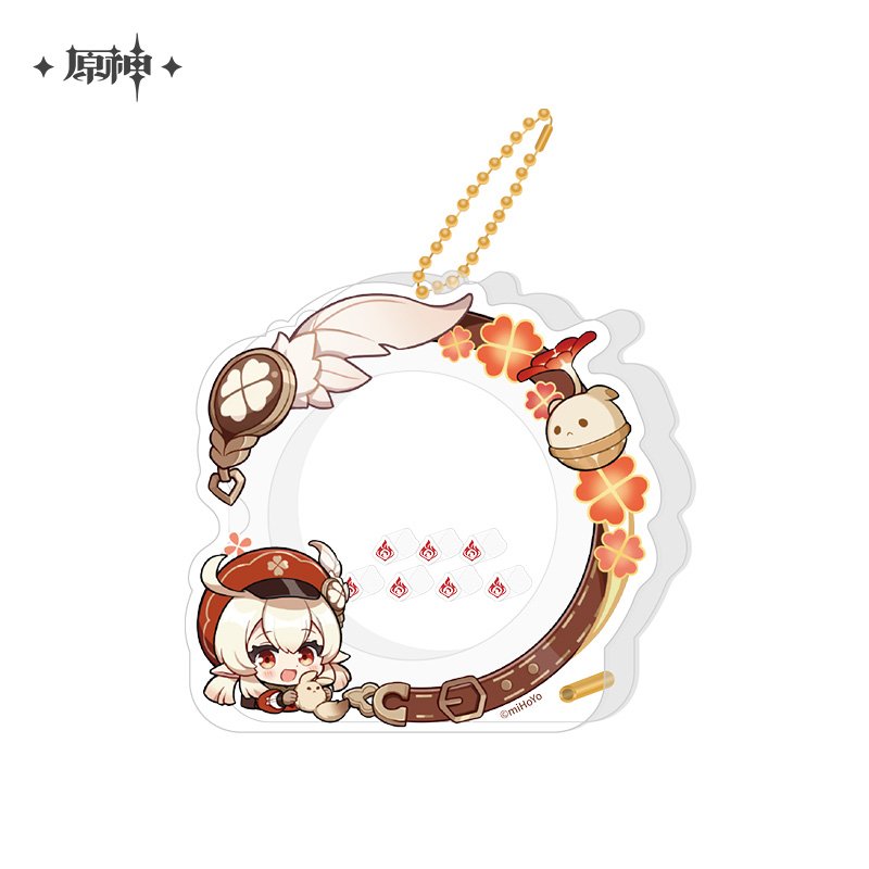 Genshin Impact Avatar Frame Acrylic Storage Key chain for Pin Badge