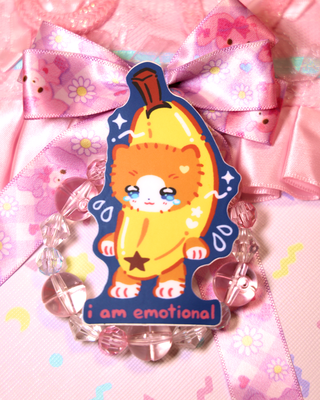 I Am Emotional Banana Cat 3in Vinyl Sticker