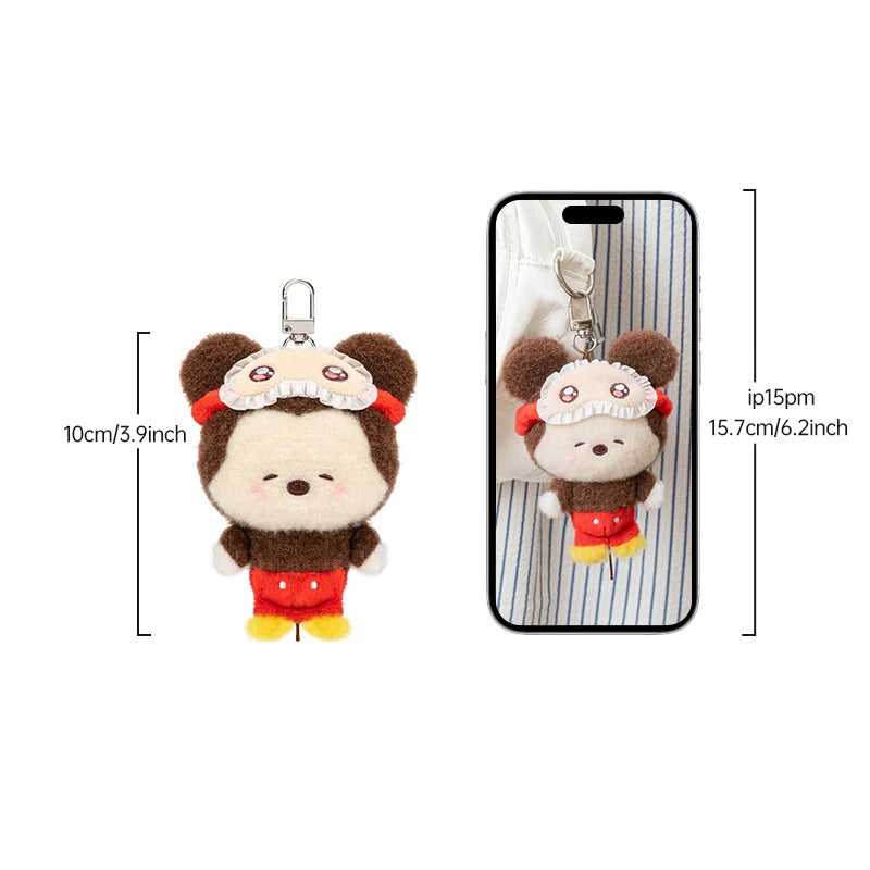 Disney Squinting Sleepwear Plush Keychain