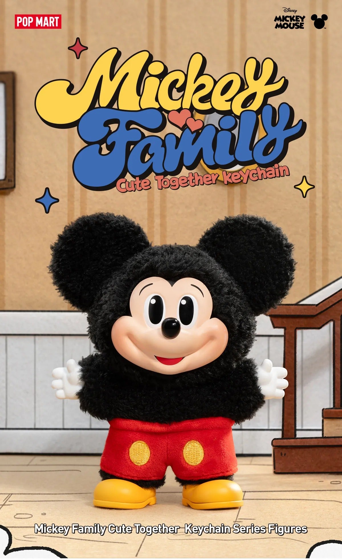 Mickey Family Cute Together Keychain