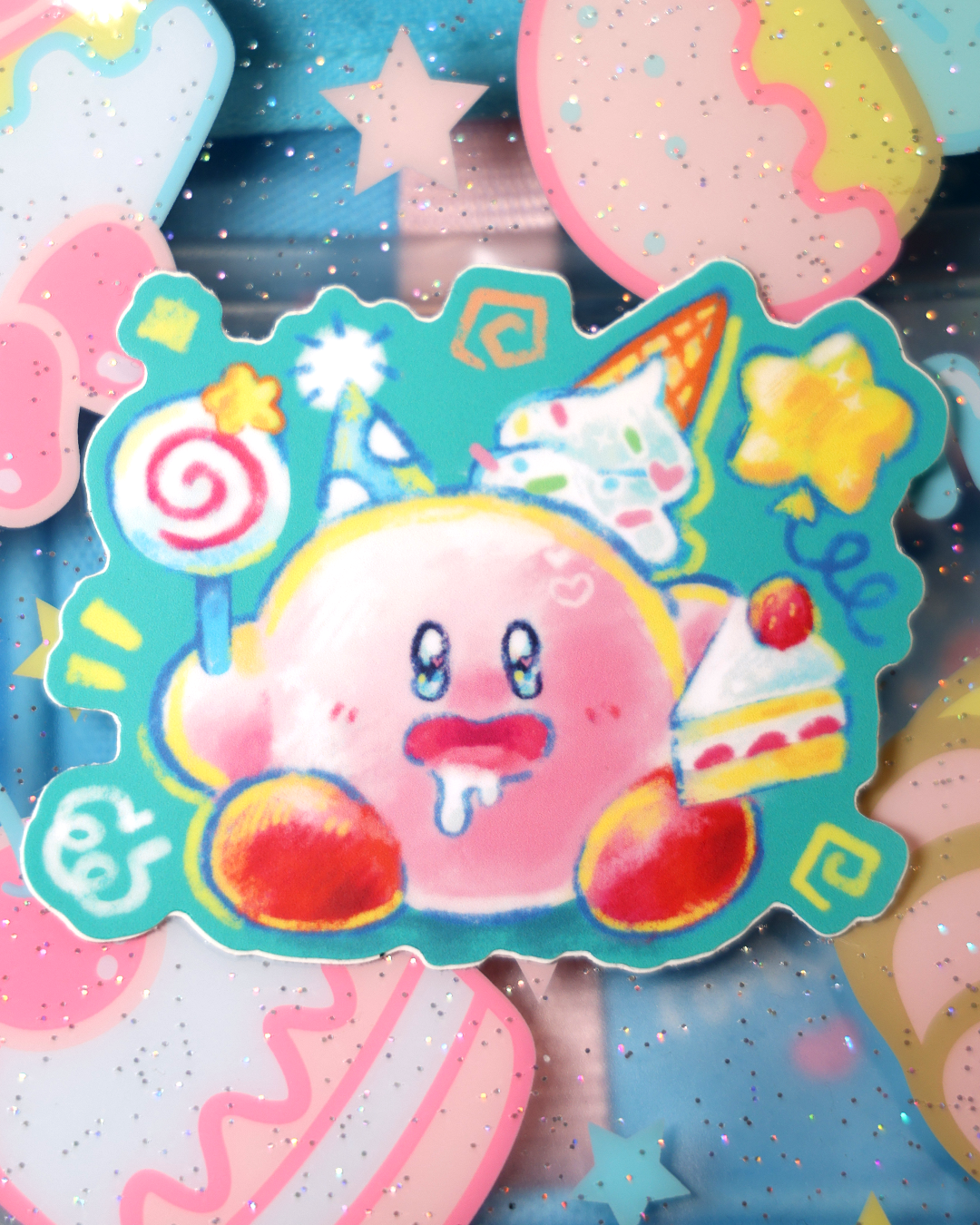 Kirby Birthday 3in Vinyl Sticker