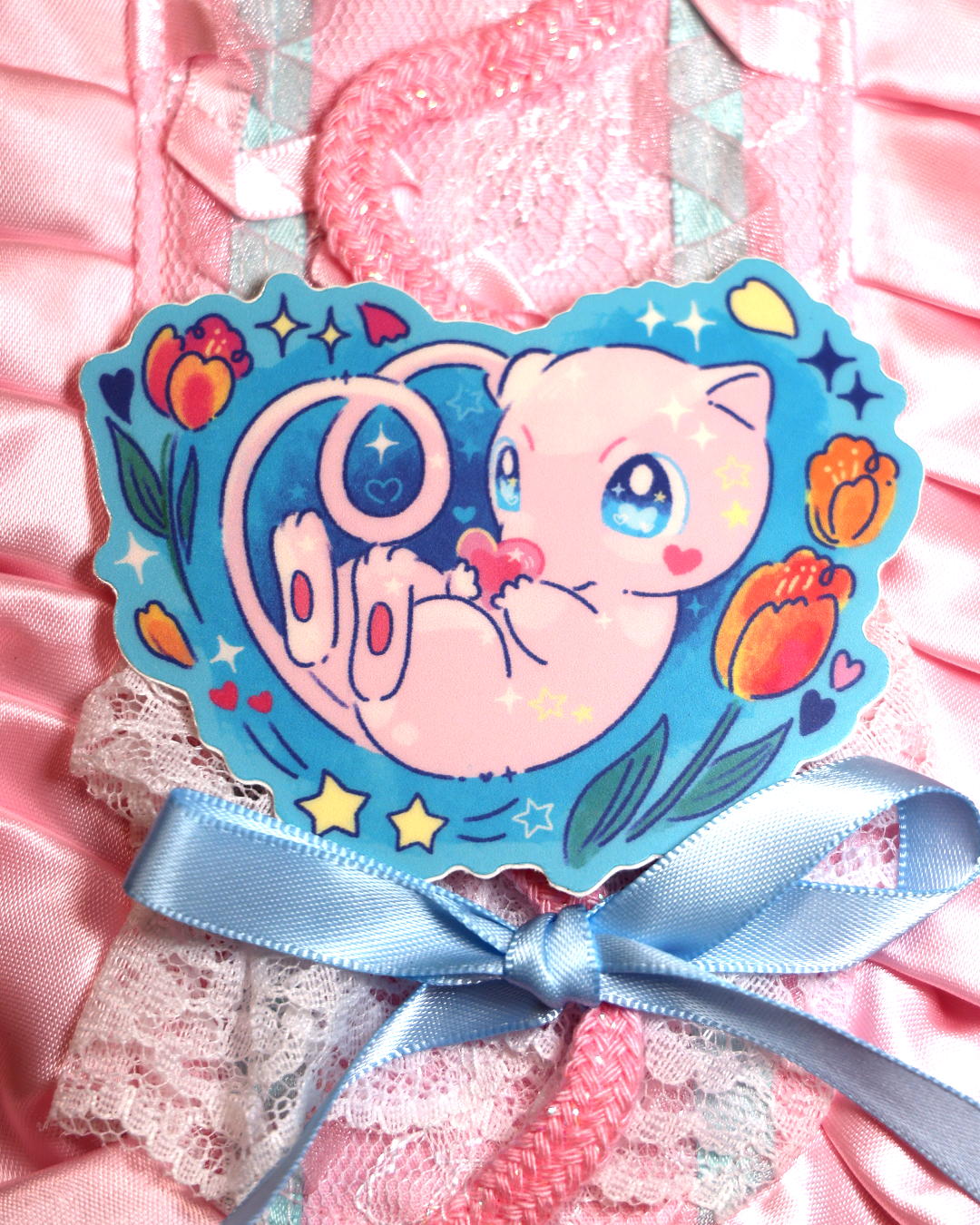 Mew from Pokemon 3in Vinyl Sticker