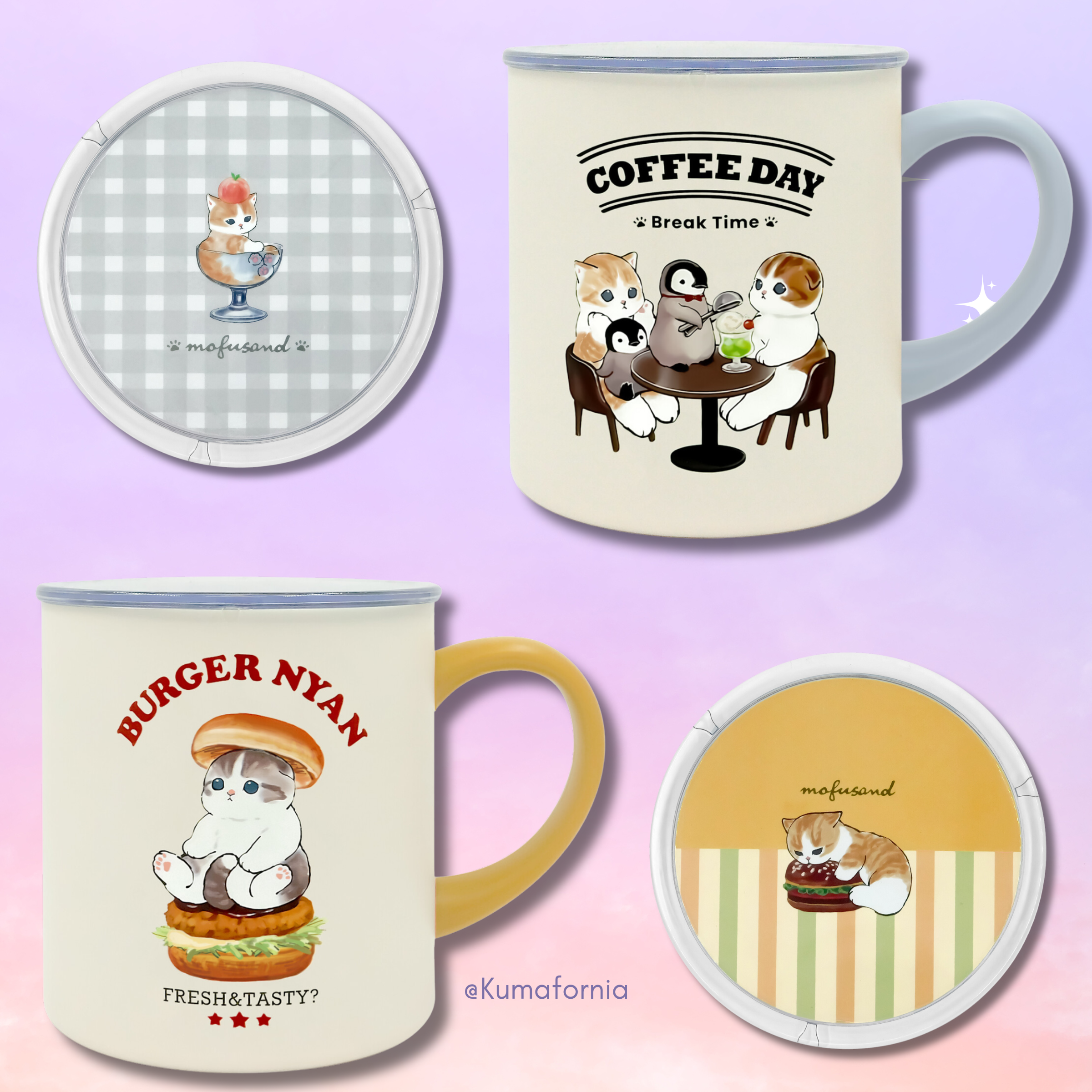 Mofusand Cafe Mug & Coaster Set