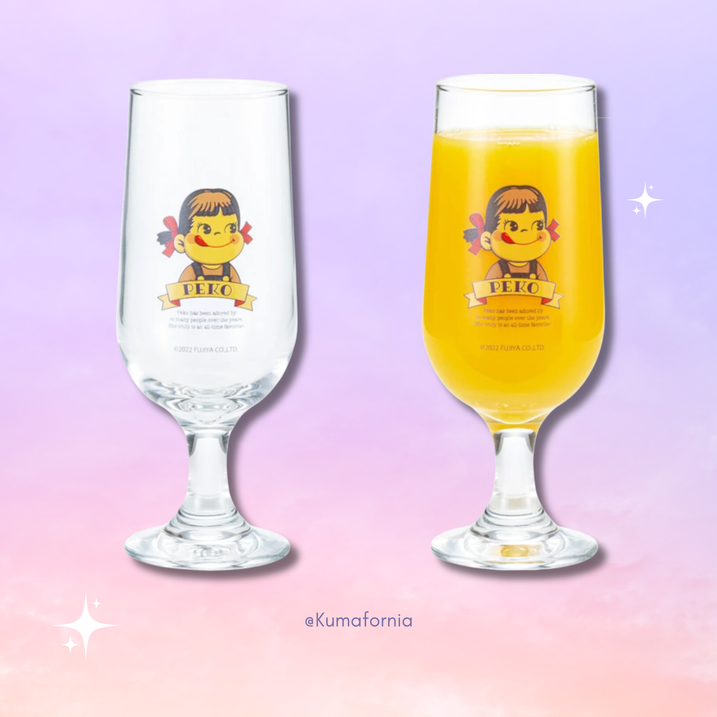 Retro Peko-chan Soda Glass Cup