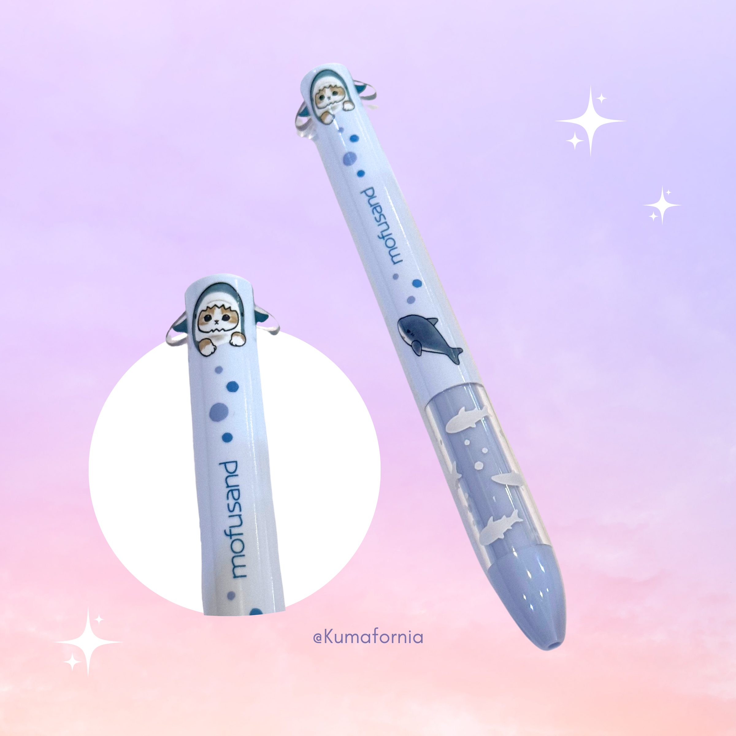 Mofusand Shark Design Two-Color Click Pen