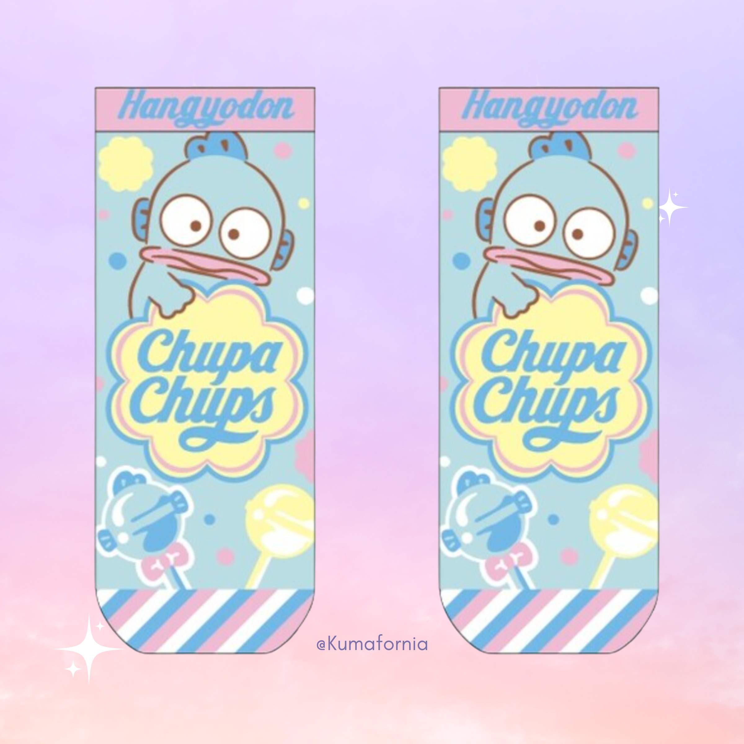 Chupa Chups x Sanrio Characters Crew Socks