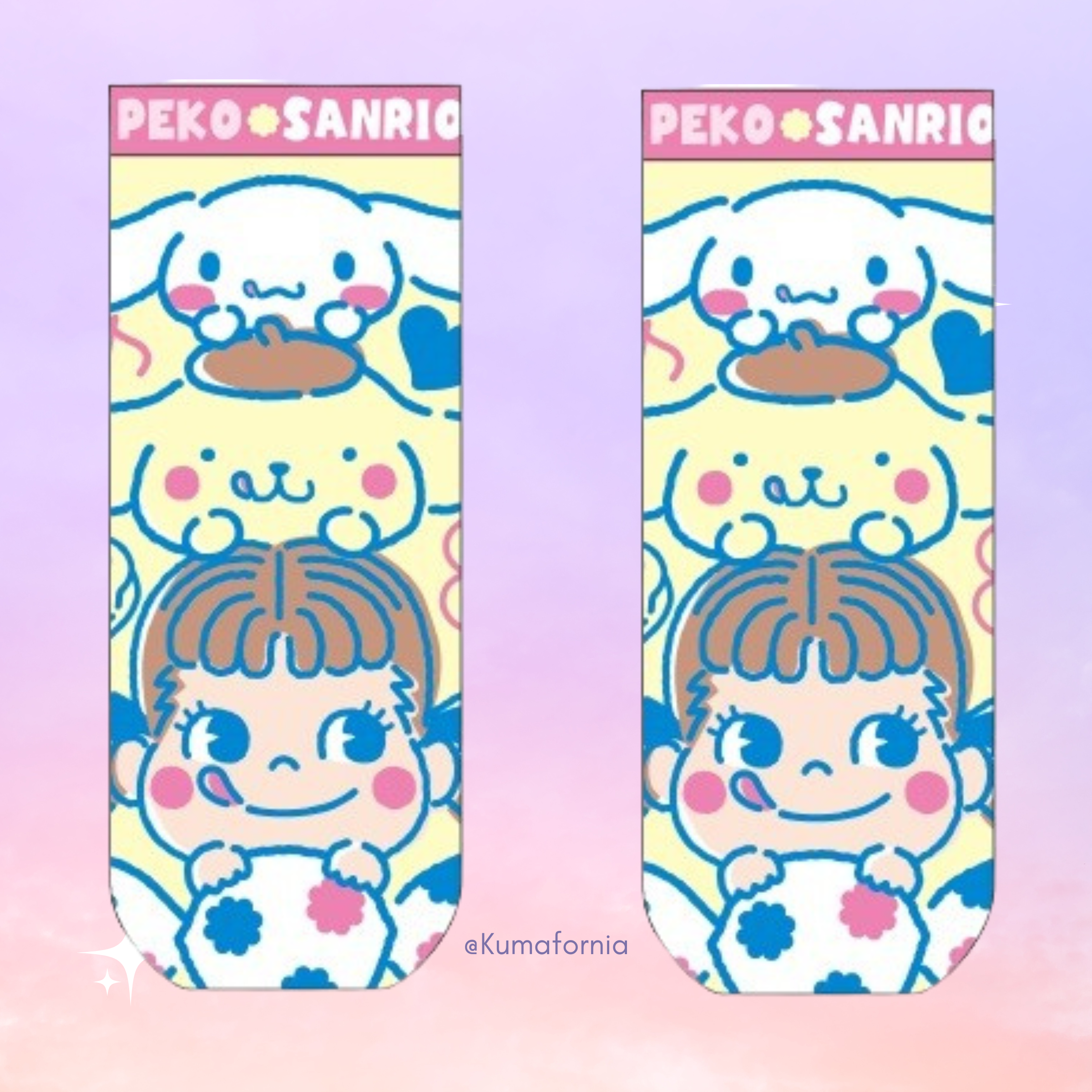 Peko-chan x Sanrio Crew Socks